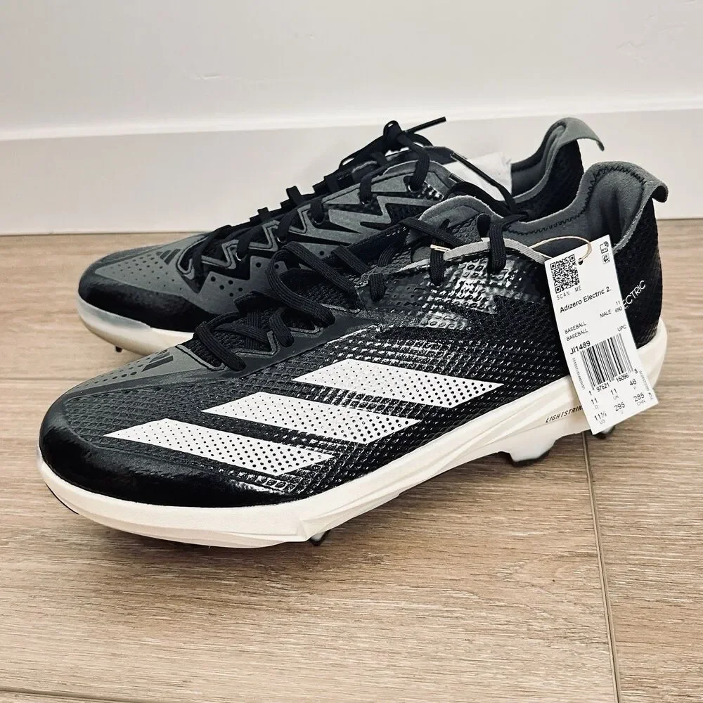 Adidas Adizero Electric 2. Men's Baseball Cleats JI1489 Size 11.5 Black Pro